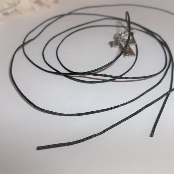 Necklace, Pendant, Cross Necklace, Cross Pendant, Silver Cross Necklace, D353 - Picture 5 of 9